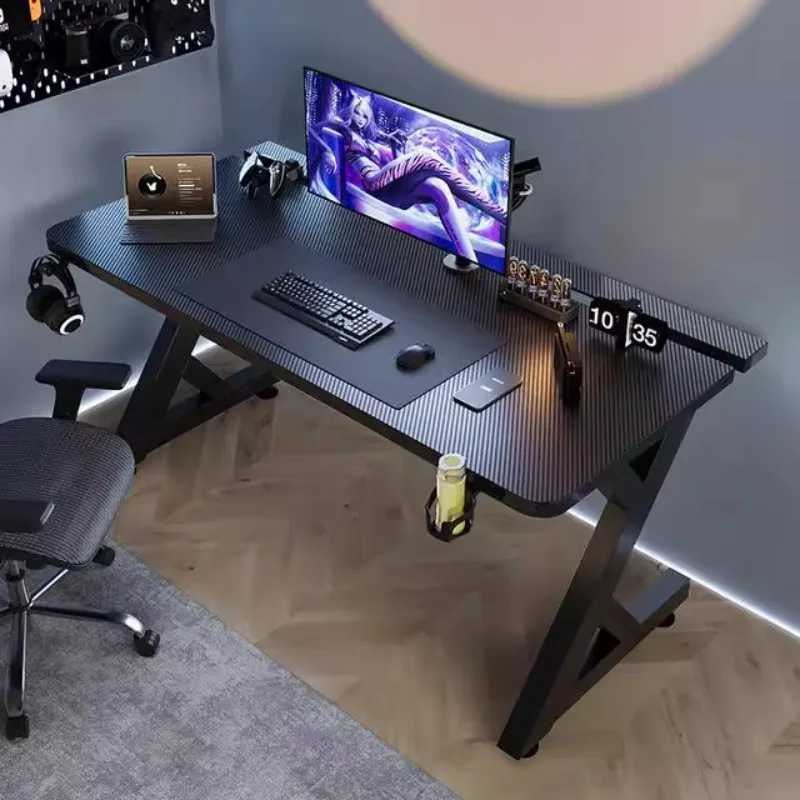 Desk Setup Black - Q Minimalist Black Computer Desks Design