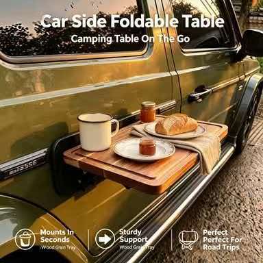 Desk Setup Table - Outdoor Camping Picnic Car Side Foldable