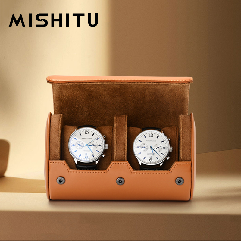 Cable Box Organizer - MISHITU 1/2/3-Slot Watch Storage Roll Travel
