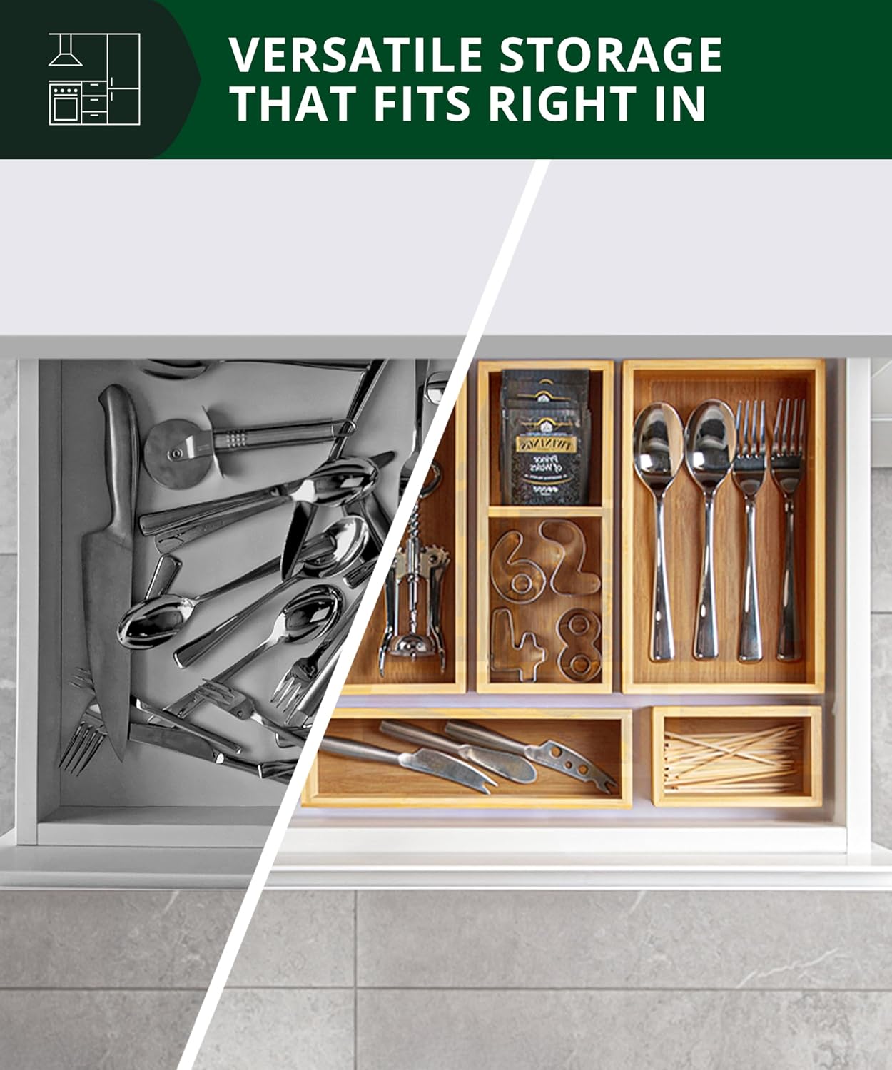 5-Piece Bamboo Drawer Organize - Drawer Organizer Bamboo review and price