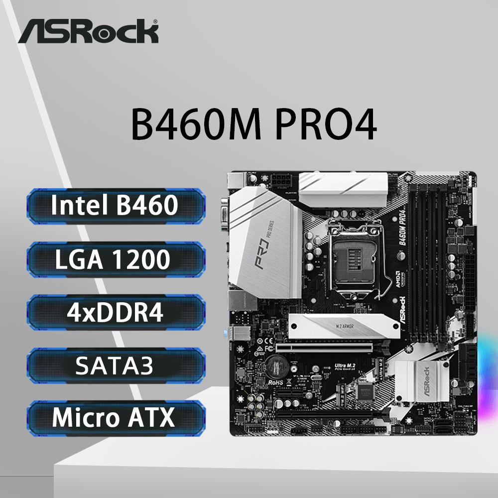 ASRock B460M PRO4 Motherboard  - Intel Cpu Core I5 review and price