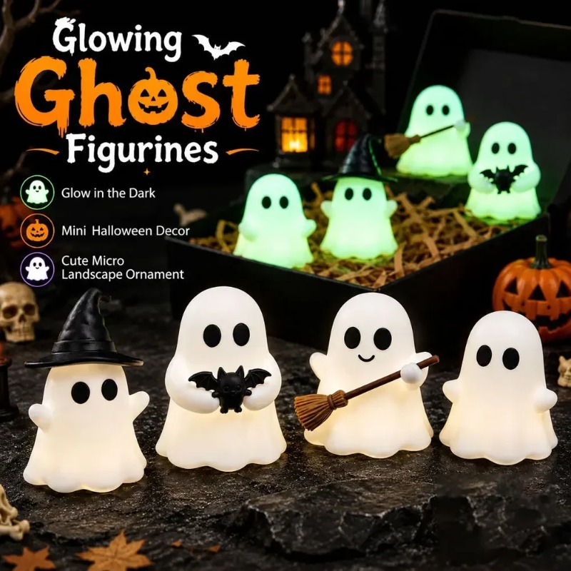 1-5PCS Glow in Dark Mini Ghost - Desk Setup Shelves review and price