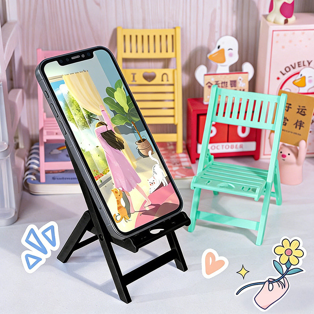Mini Folding Chair Phone Stand - Desk Setup Options review and price