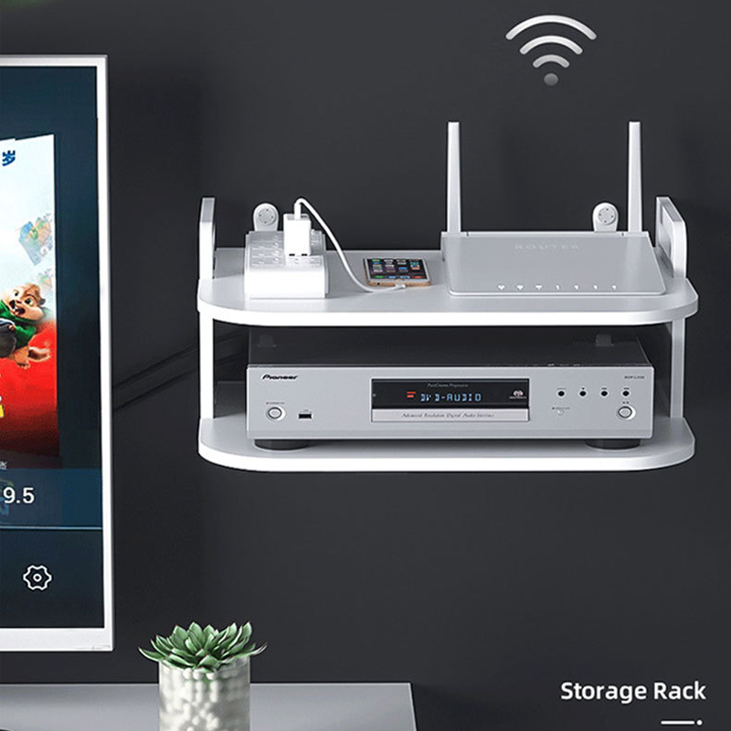 Wall-Mounted Router Cable Orga - Desk Setup Shelves review and price