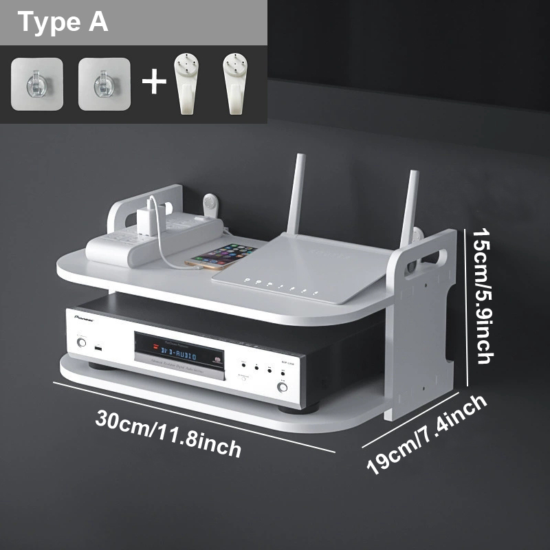 Wall-Mounted Router Cable Orga - Desk Setup Shelves review and price