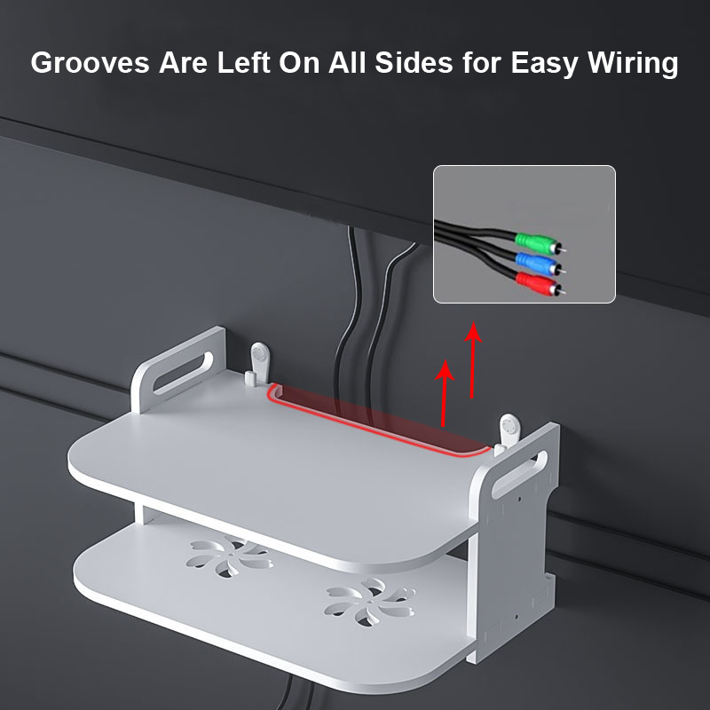 Wall-Mounted Router Cable Orga - Desk Setup Shelves review and price