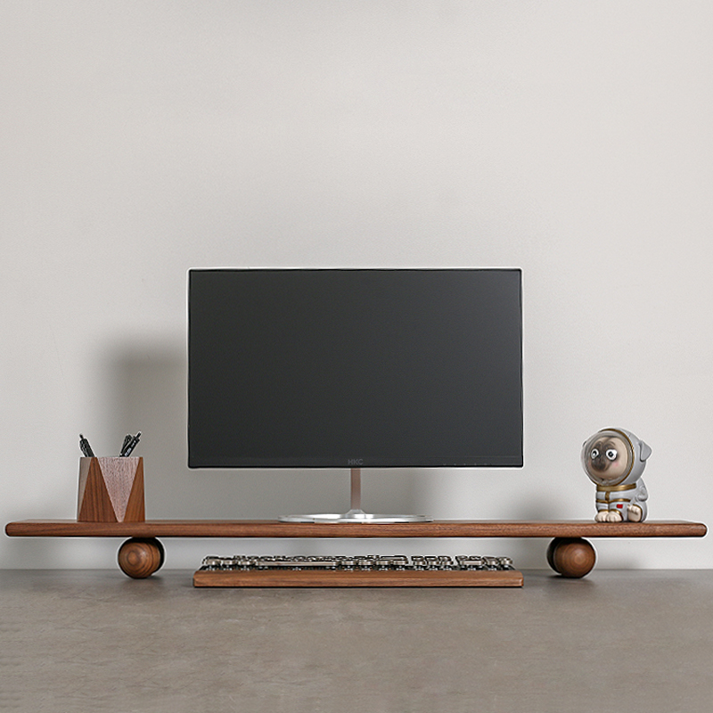 Solid Wood Monitor Riser Lapto - Desk Setup Monitor And Laptop review and price