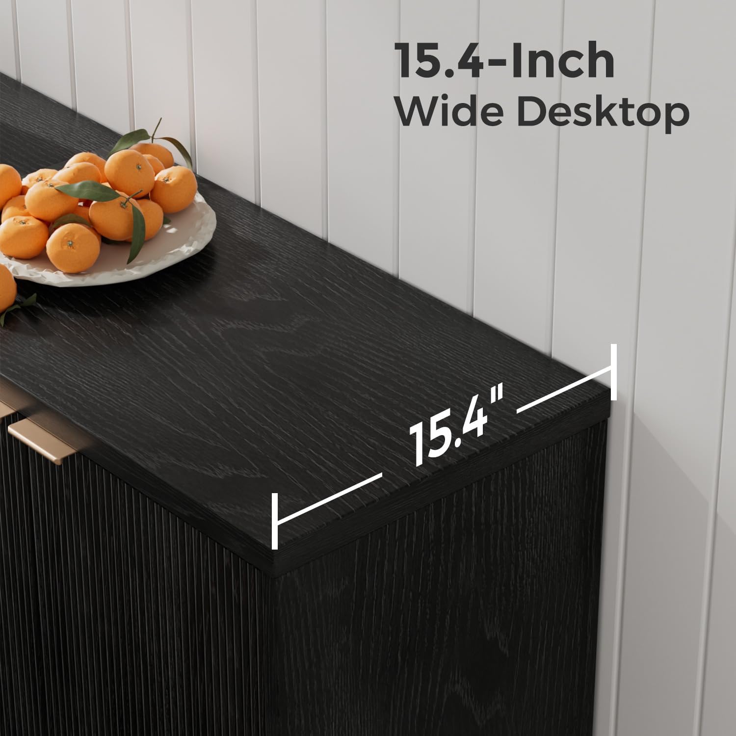 Fluted Buffet Cabinet With Sto - Desk Setup Shelves review and price