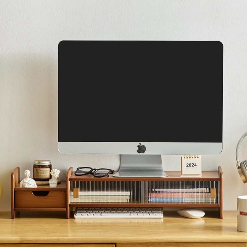 ‌Monitor Stand with Drawer-Adj - Drawer Organizer Bamboo review and price