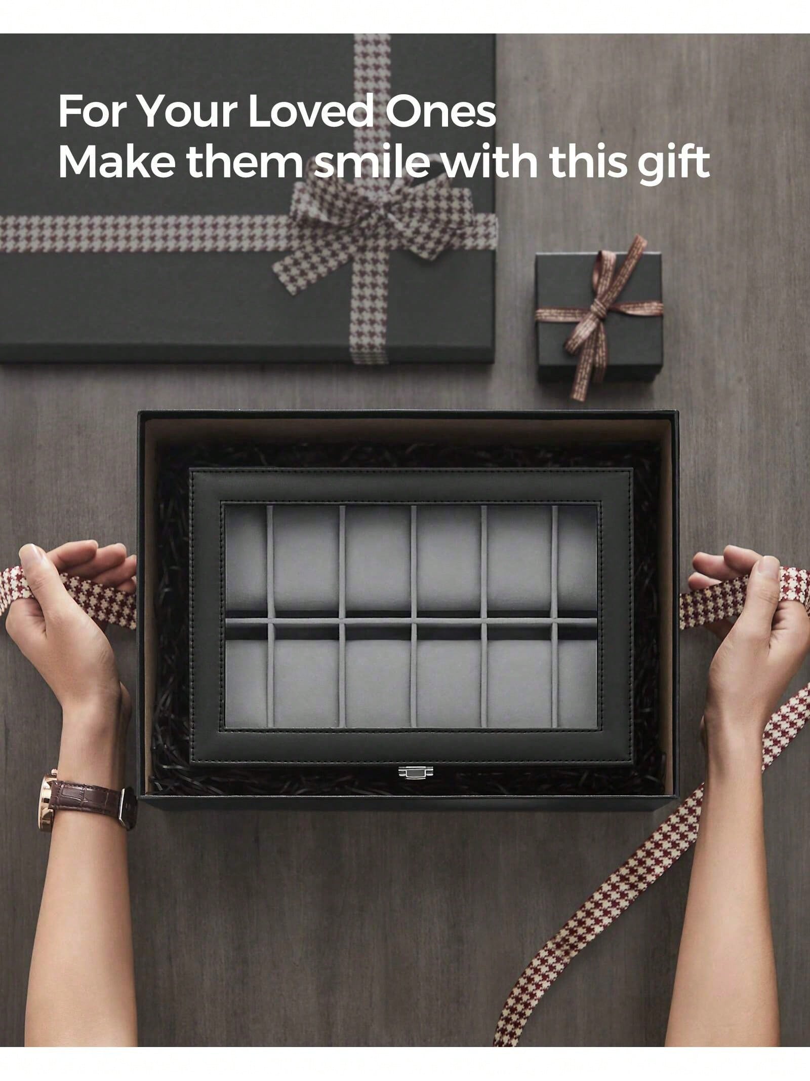 12-Slot Lockable Watch Box wit - Cable Box Organizer review and price