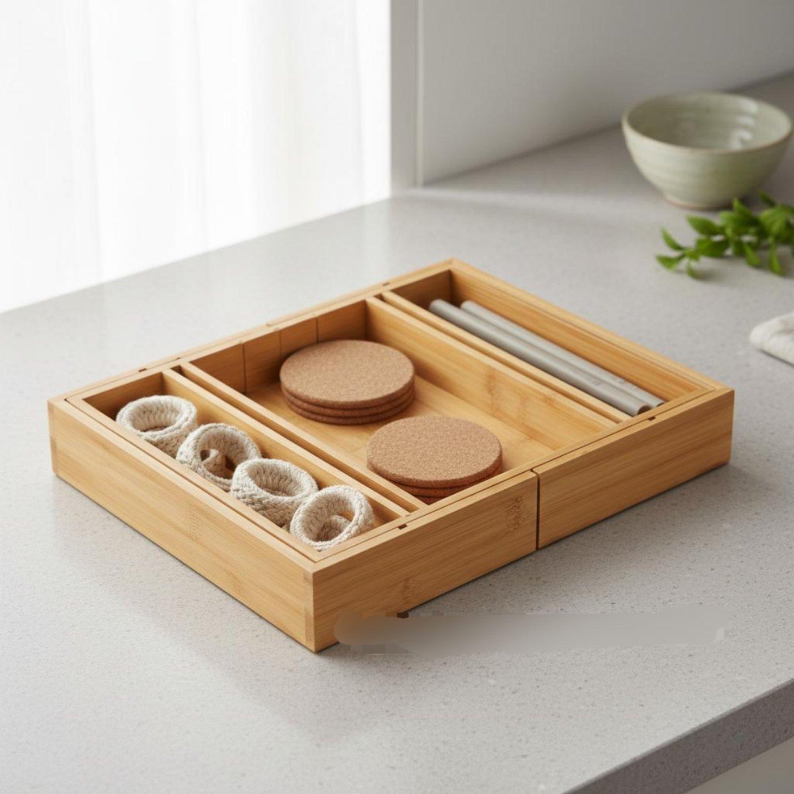 Adjustable Bamboo Utensil Draw - Drawer Organizer Bamboo review and price