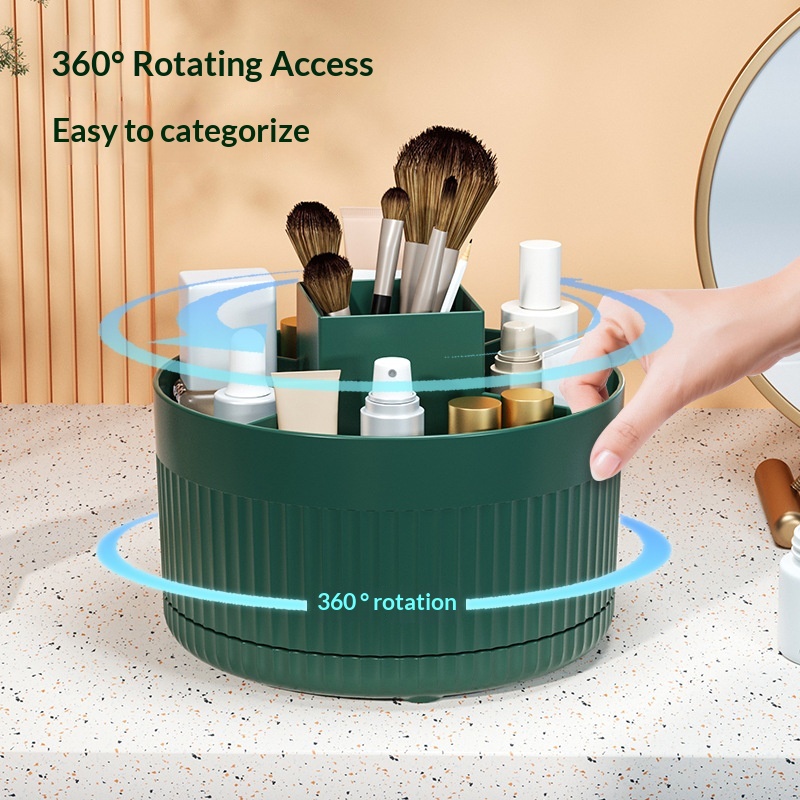 360 ° Table Top Rotary Makeup  - Desk Setup Shelves review and price