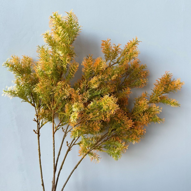 Artificial Colored Pine Branch - Desk Setup Plants review and price