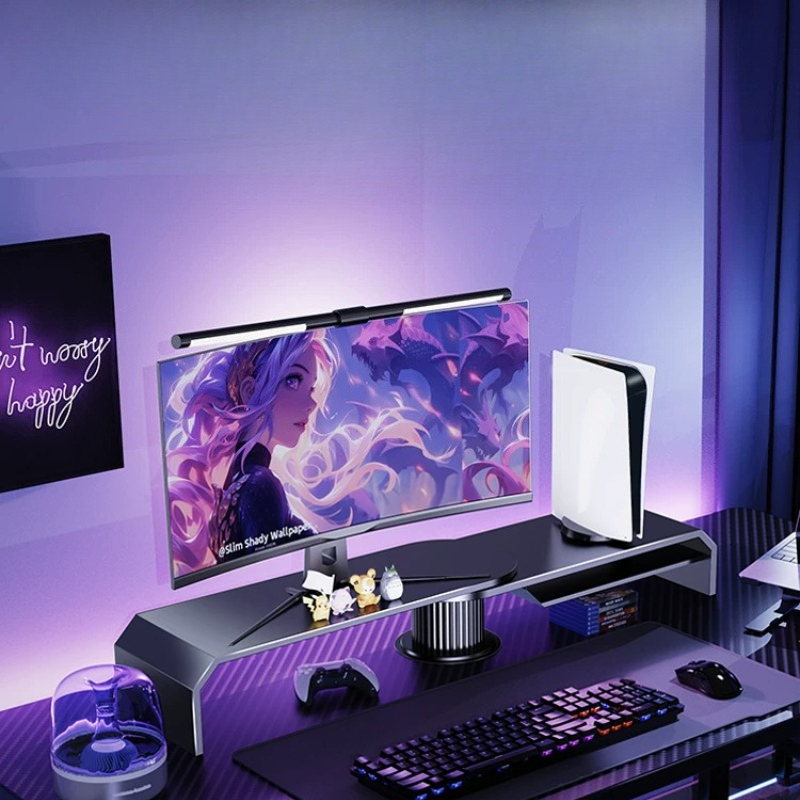 Gaming Dual Monitor Stand Offi - Desk Setup Monitor And Laptop review and price