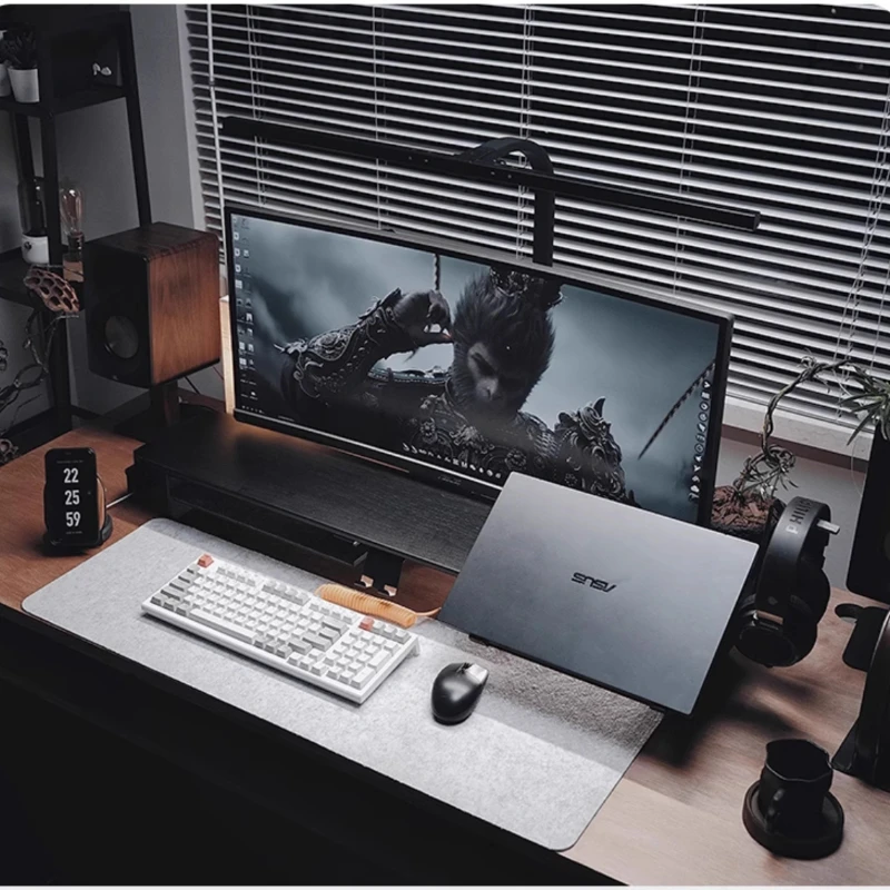 Modular Walnut Monitor Stand f - Desk Setup Monitor And Laptop review and price