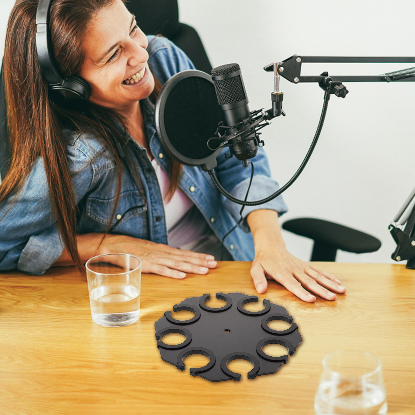 1Set Microphone Holder Tray Sh - Desk Setup Studio review and price