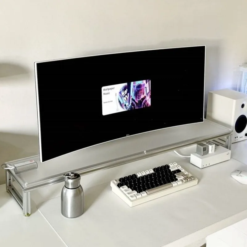 Aluminum Monitor Stand Acrylic - Desk Setup Monitor And Laptop review and price