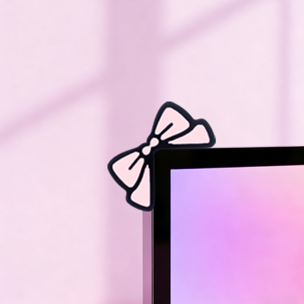 Cute Pink Bow Monitor Decor Ka - Desk Setup Monitor And Laptop review and price