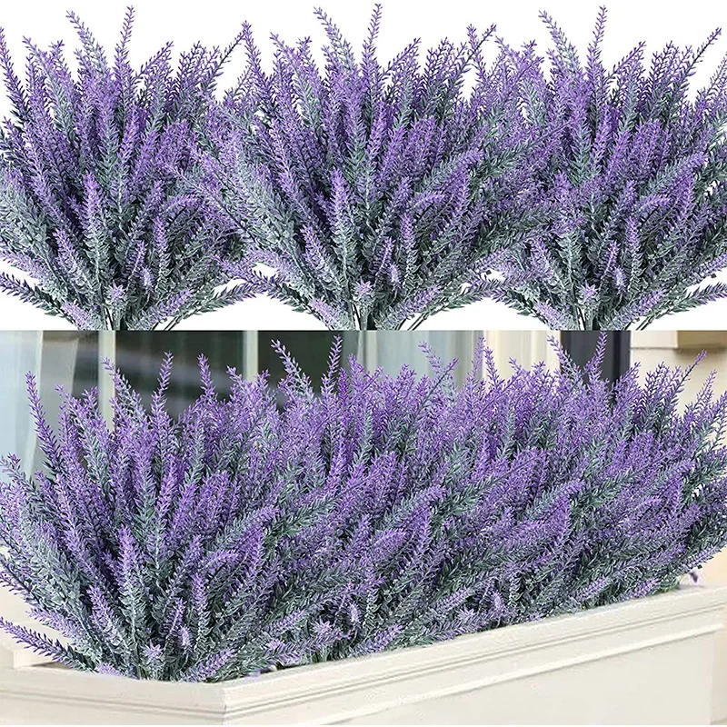 1 Bundle Purple Artificial Lav - Desk Setup Plants review and price