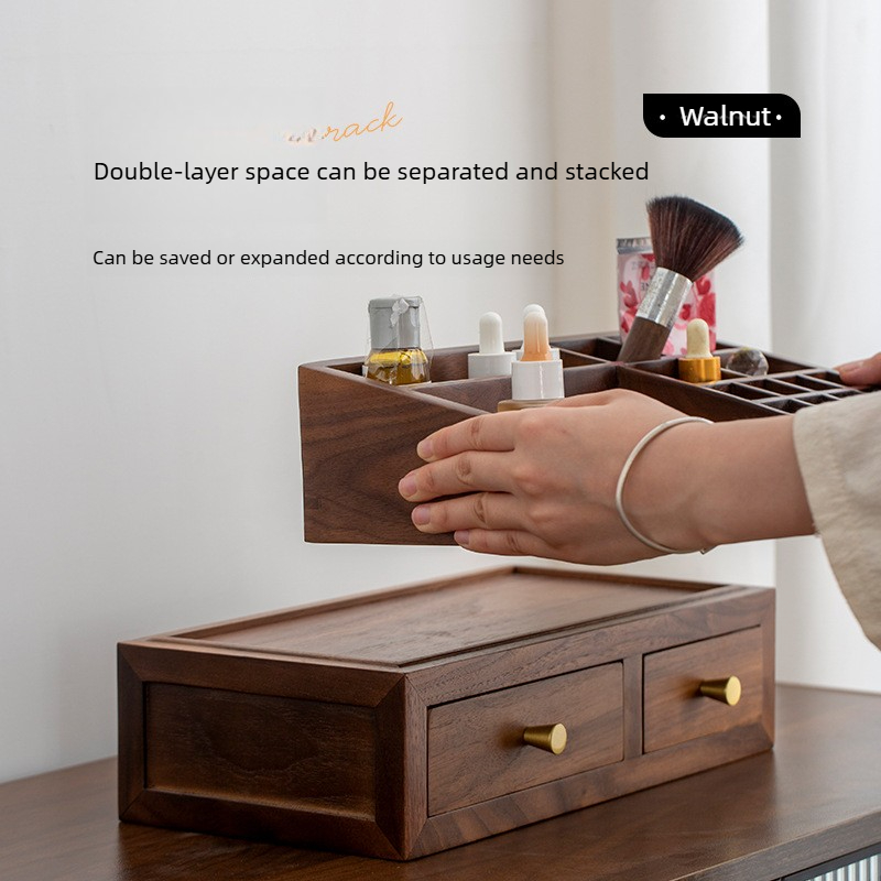 Solid Wood Double Layer Organi - Drawer Organizer Bamboo review and price
