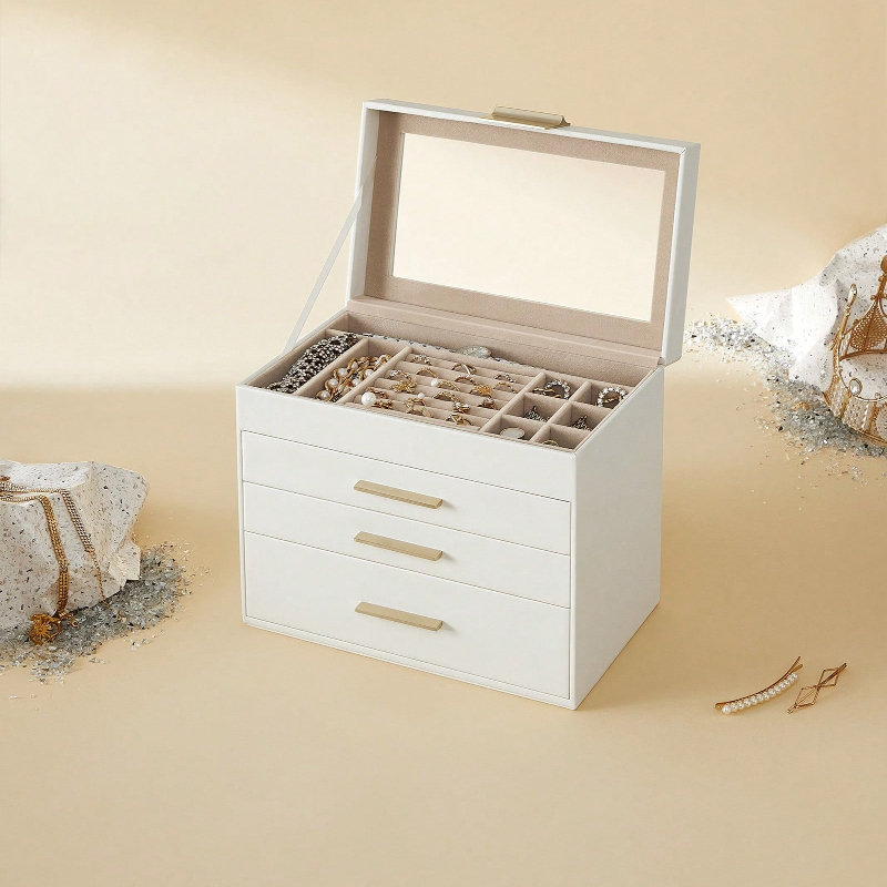 Upgraded 4-Layer Jewelry Stora - Drawer Organizer Bamboo review and price