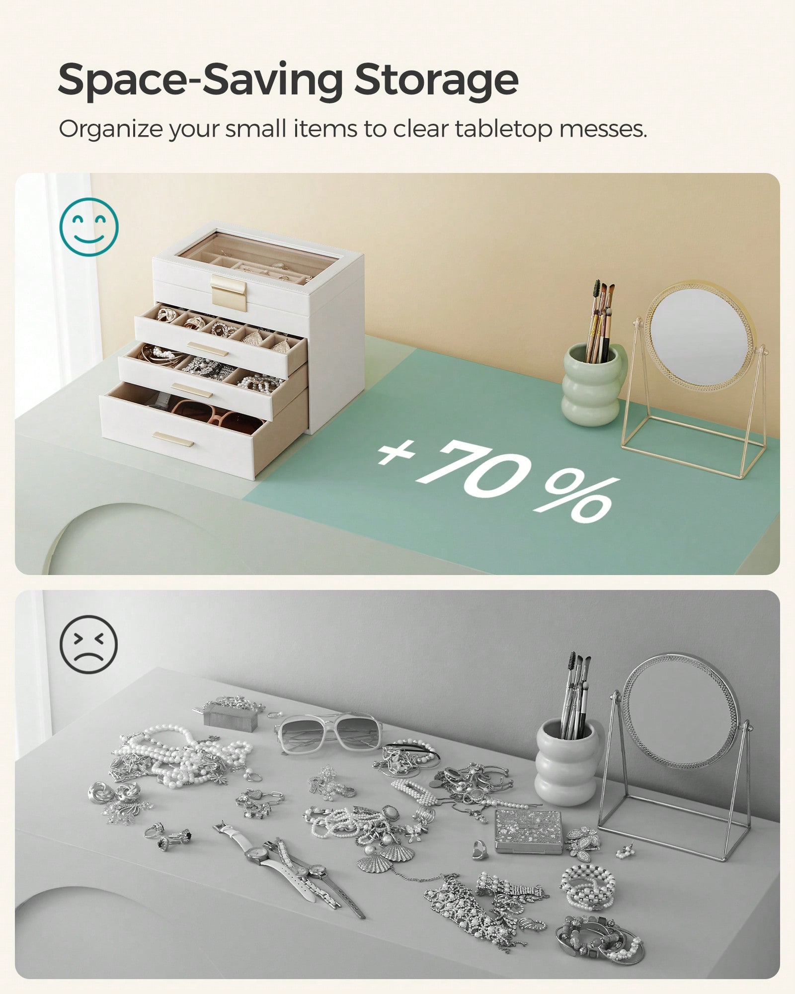 Upgraded 4-Layer Jewelry Stora - Drawer Organizer Bamboo review and price