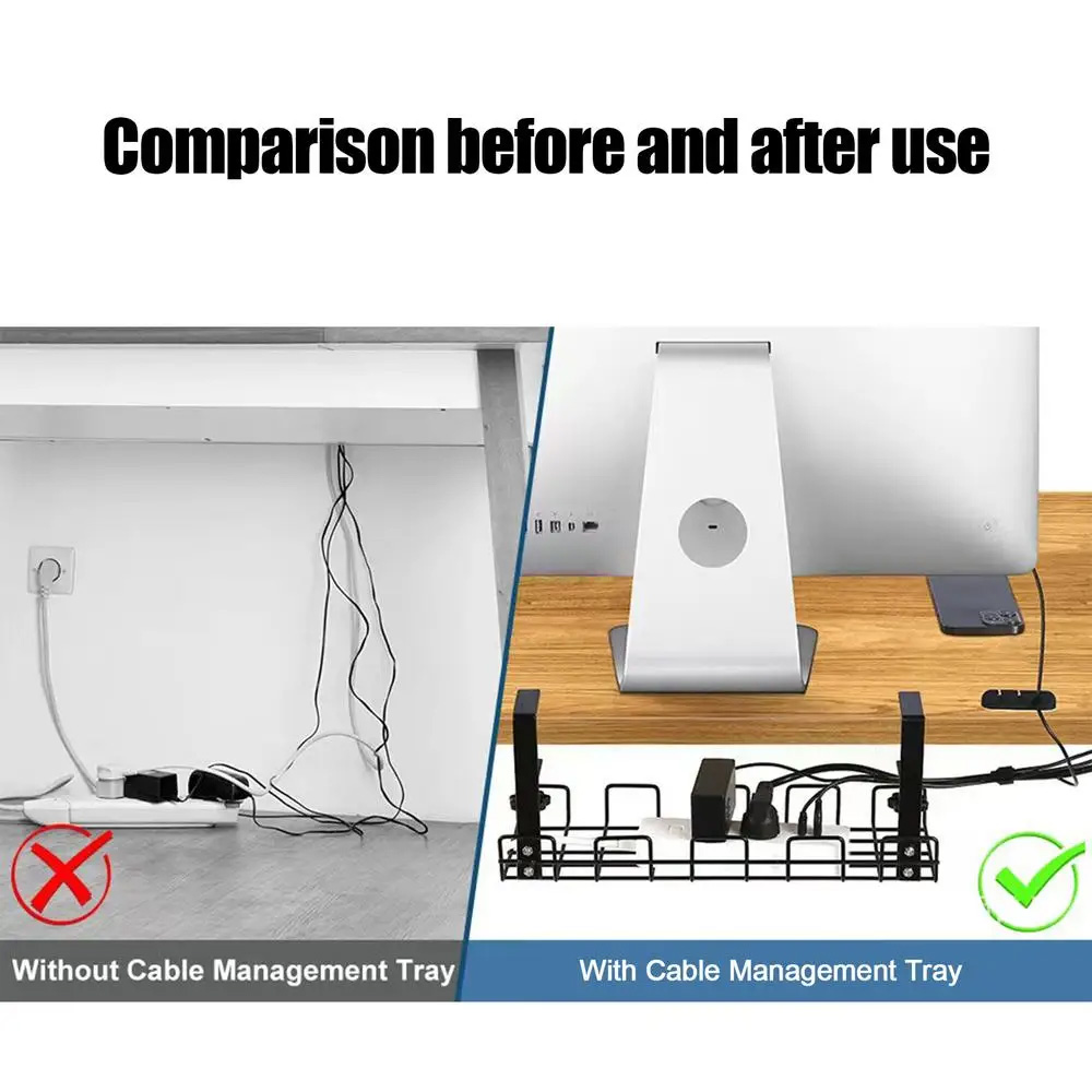 Cable Management Box Under Des - Desk Setup Shelves review and price