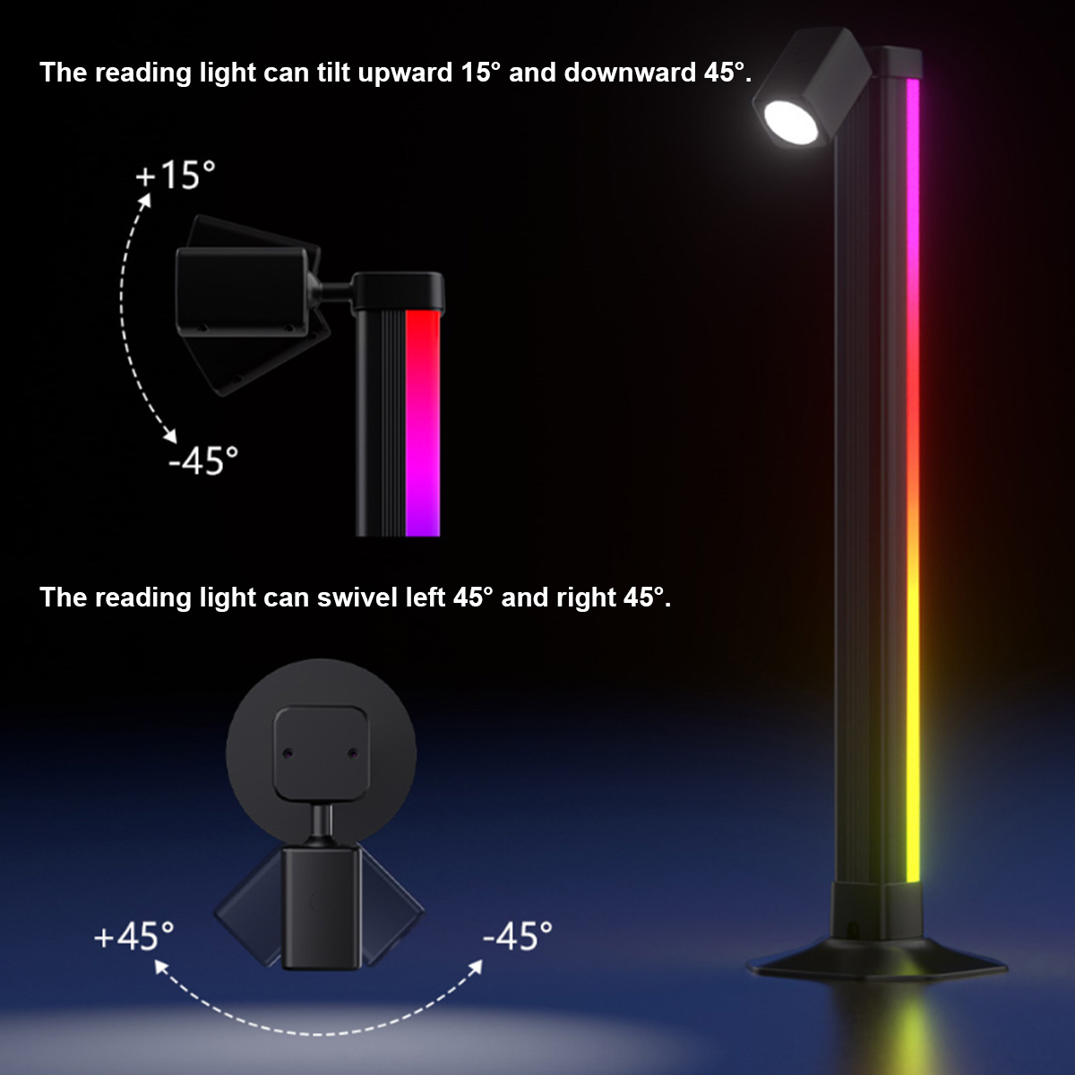 Smart Light Bar LED RGB Music  - Desk Setup Black review and price
