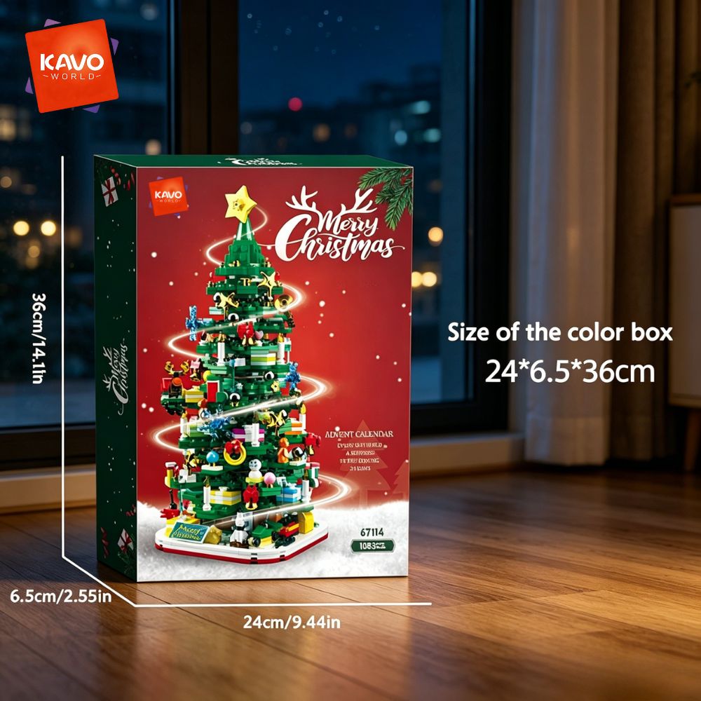 KAVOWORLD 1024pcs Christmas Tr - Desk Setup Options review and price